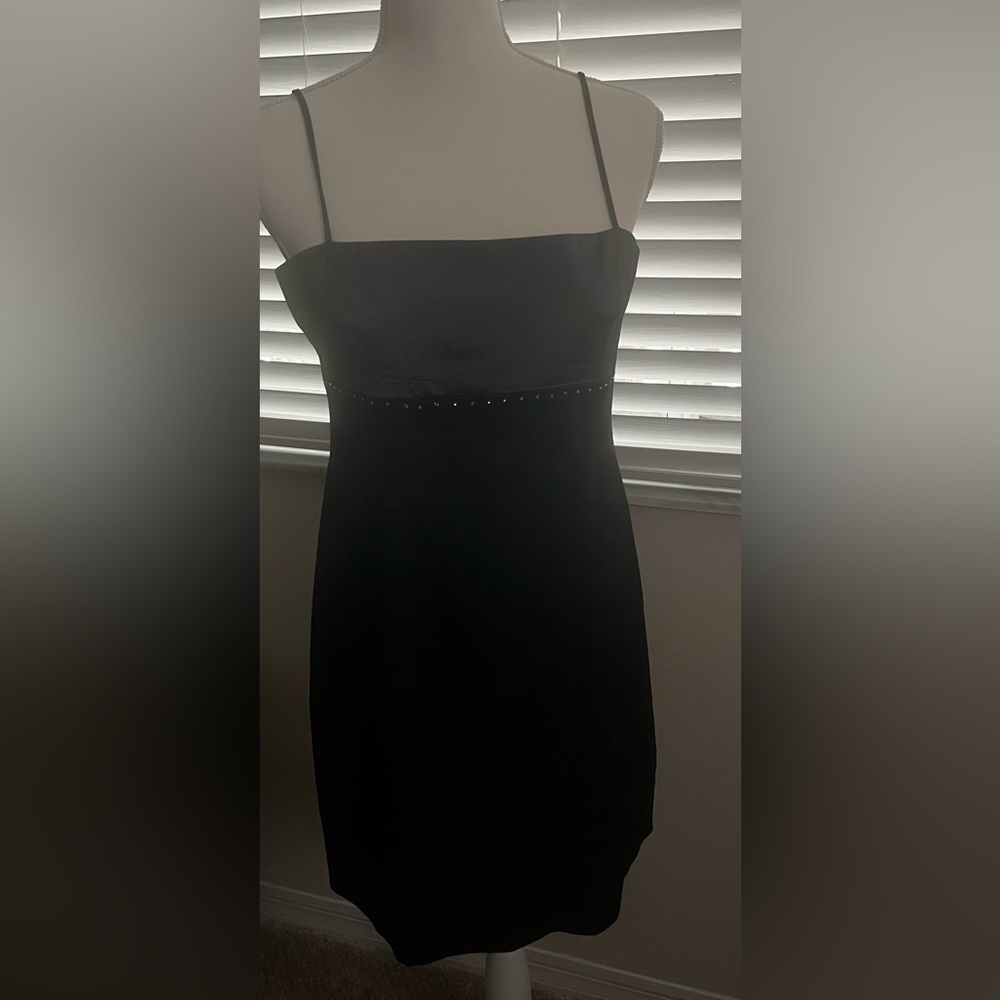 Dark, gray and rhinestone dress